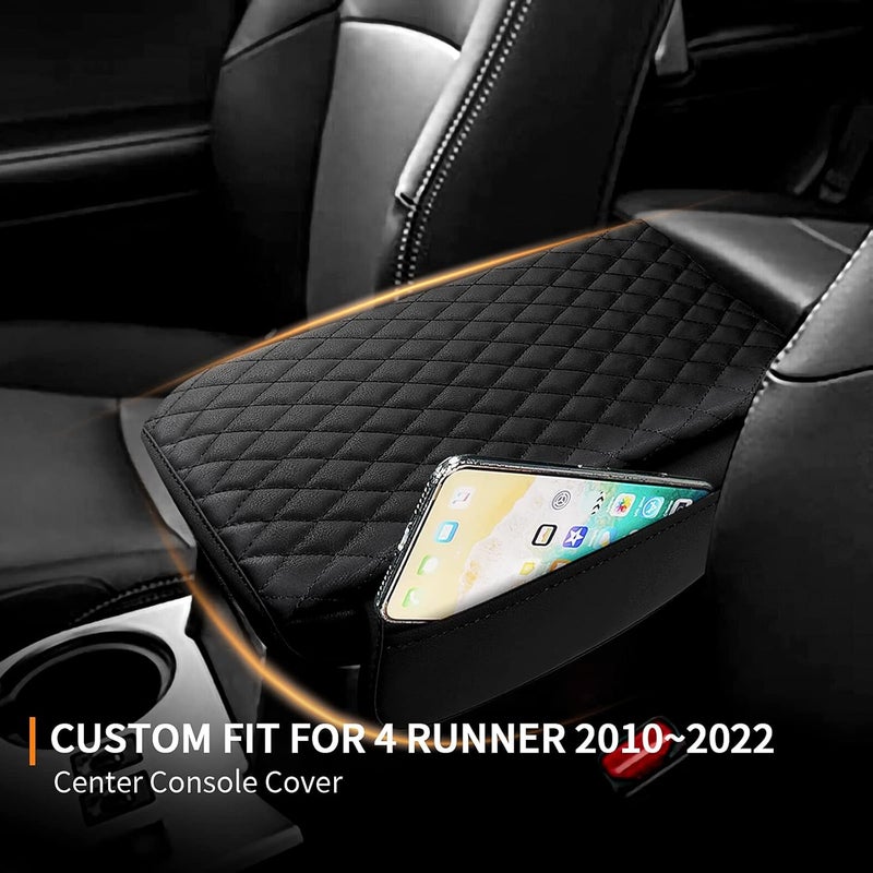 Rilsen Custom Fit for Center Console Cover Toyota 4Runner 2010-2022 2023 2024 Armrest Cover Center Console Pad Interior Accessories Car Armrest Seat Box Cover Protector with Pockets Storage Bag - Image 2